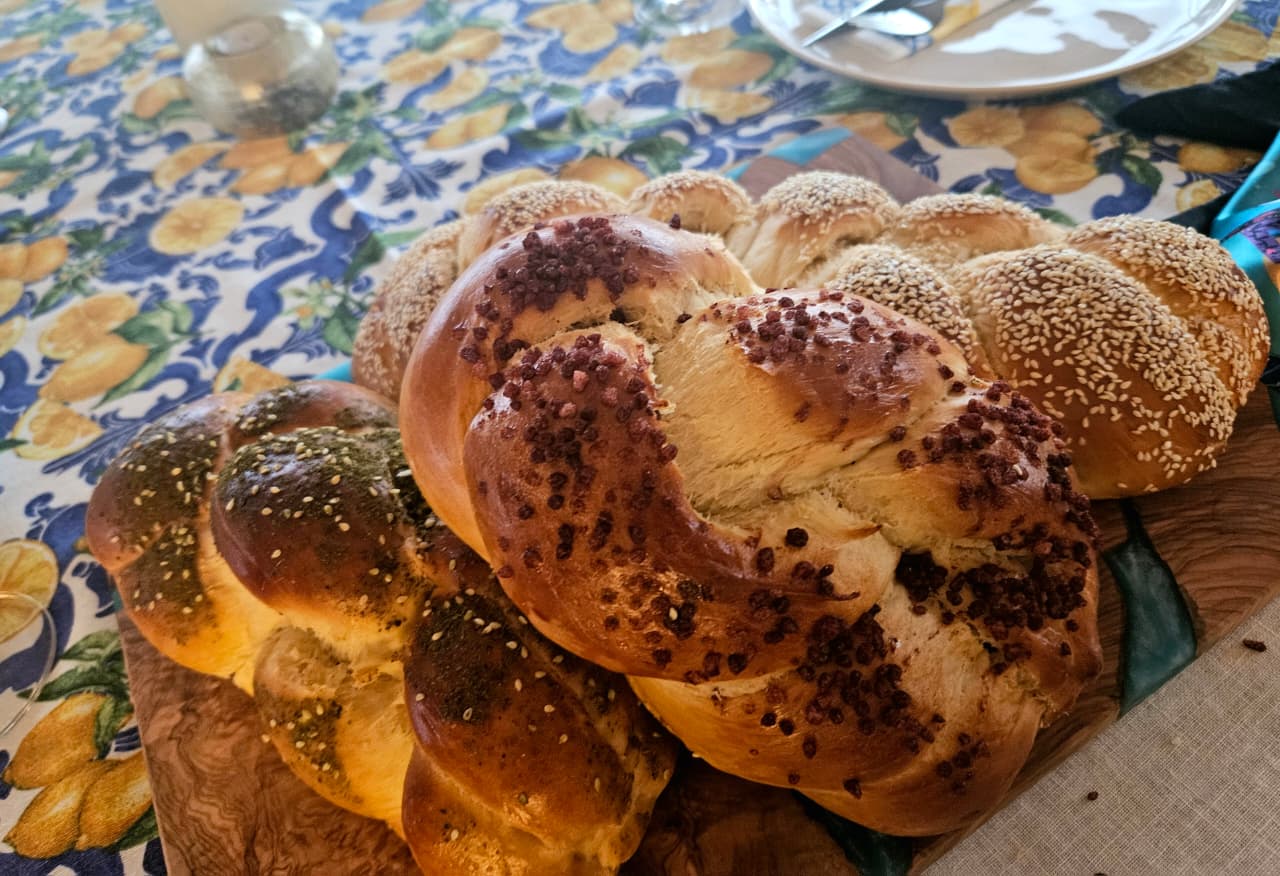 Freshly baked challah